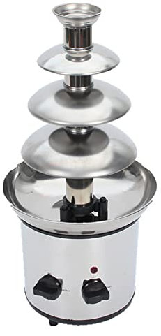 AINITAIFENG Fontaine à Chocolat électrique, Fontaine à Chocolat Pro en Acier Inoxydable 304 pour Fromage, Chocolat Fondant, Liqueurs