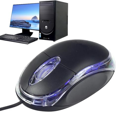 Souris Filaire, Souris USB Filaire, Souris Portable avec Filaire, Souris Mécanique Portable, Design Confortable et Ergonomique, Convient pour Ordinateur et Ordinateur Portable
