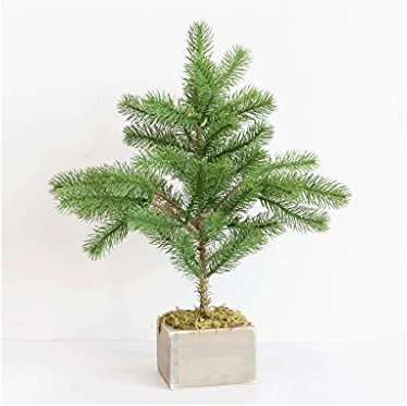 CAFIEDR Künstlicher Baum, künstliche Pflanze, Kleiner Weihnachtsbaum aus Zeder im Topf, Kunstbaum, Grünpflanzen, Dekoration für drinnen und draußen