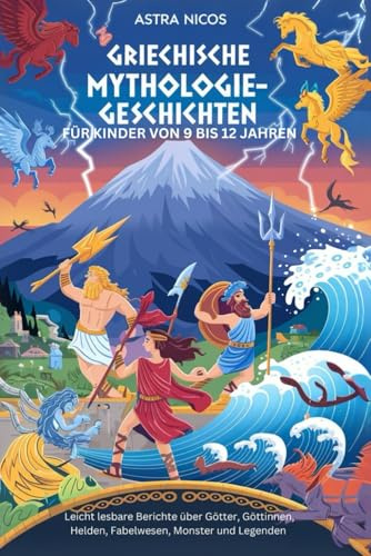 GRIECHISCHE MYTHOLOGIE-GESCHICHTEN FÜR KINDER VON 9 BIS 12 JAHREN: Leicht lesbare Berichte über Götter, Göttinnen, Helden, Fabelwesen, Monster und Legenden