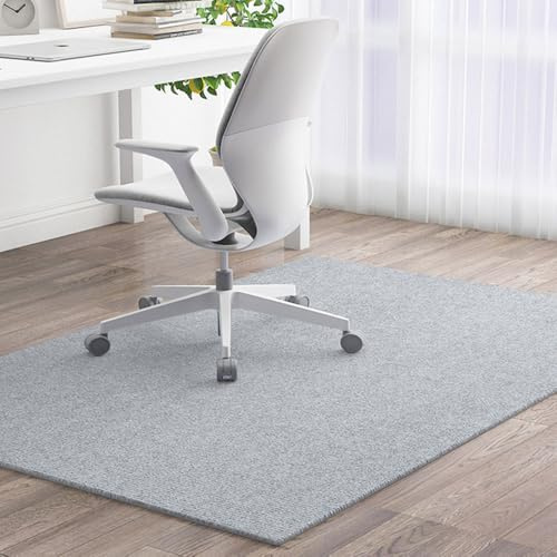 Odot Alfombra para Silla de Escritorio Grande, Alfombra Protectora Suelo Silla Ruedas Antideslizante Gaming, Tapete de Protección de Oficina, para Parqué, Suelos Duros (Gris Claro,100x180cm)