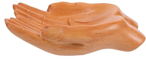 IMIKEYA Tazón Decorativo De Madera Tallado Mano Organizador Multiusos Para Llaves y Frutas Escultura De Plato De y Accesorios