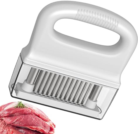 Derwrtup Attendrisseur à viande - En acier inoxydable - 48 aiguilles - Accessoire de barbecue pour viande, poisson, volaille, barbecue, marinade