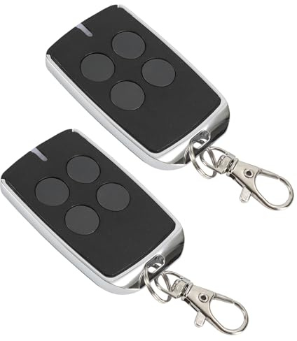 Jaxguom 2 abridores de puerta de garaje, accionamiento automático de puerta batiente, mando a distancia, 30 m, con 4 funciones de botón