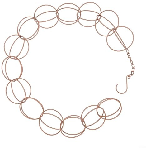 ZMdooreasy Chaîne de pluie d'extérieur en métal style cuivre avec bec de descente décoratif alternatif 1 m de long avec carillon éolien pour drainage de la maison et du jardin (anneau)