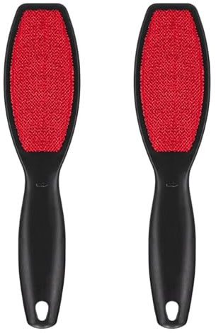 2 Pack Clothes Brush Set, Double-Sided Lint Brush for Pet Hair Removal, Fabric Cleaner for Clothes, Upholstery, Coats & Furniture, Reusable Portable Lint Remover for Home & Travel