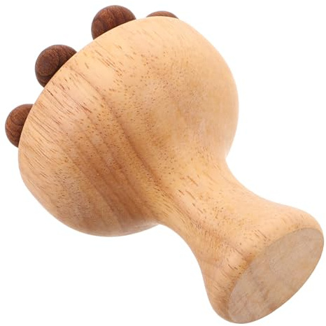 VALICLUD Meridianbürste Massagekamm Holz Haarpflegebürste Meridian-massagegerät Manuelle Kopfhautmassage Meridian-massagebürste Körperdruckmassage Holzmassagerolle