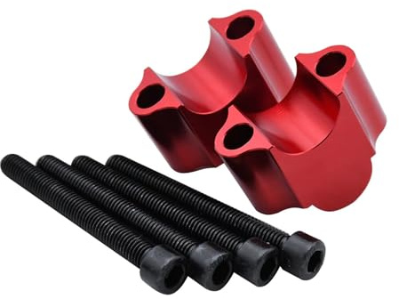 Motorcycle Handle Bar Riser 22mm 7/8 Handlebar Riser Bar Mount Handle Clamp For Kawasaki For Z900 For Z1000ABS For Z800ABS For Z800 For Z750 For Z650 Handlebar Risers(22mm Red)
