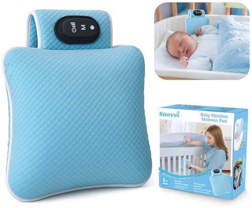 Baby Vibrating Soother,Baby Patter for Sleep,Rechargeable Baby Sleep Soother Pad with 3 Vibration Modes & 90M Timer - Portable Vibration Mattress for Crib, Bassinet, and Travel Stroller