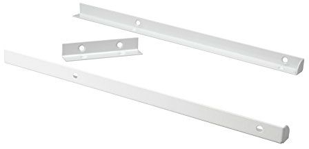 ClosetMaid SuiteSymphony Top Shelf Support Bracket Kit, Add On Accessory, Shelf Hardware Set, for Top Shelf, Pure White