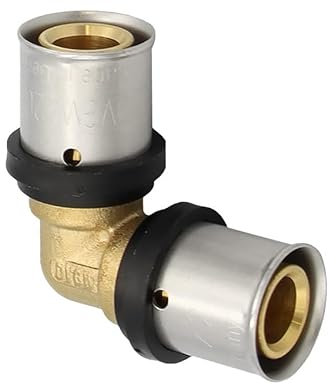 Pipetec Pressfitting Winkel 20x2 mm 90 Grad TH Kontur Verbundrohr, DVGW, TH-Profil