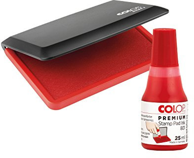 Colop 151306 Stempelkissen Micro 2 + Farbe 801 rot, 70 x 110 mm