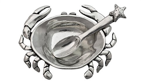 Basic Spirit Krabbe Salz Keller mit Löffel (Zinn)