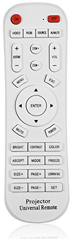 VBESTLIFE TV Remote Conrol, Universal Remote Control Controller Replacement for Projector, TV, STB (Freeview/Sat/Cable), Blu-ray/DVD, Audio/Soundbars/White