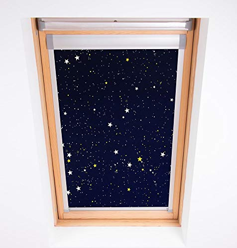 Bloc Jalousien Skylight Verdunkelung, Polyester, navy, C04, Night Sky