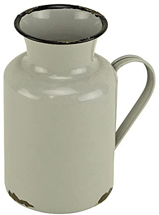 Cheungs Krug mit schwarzem Rand, lackiert, Grau