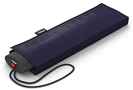Knirps parapluie de poche IS.050 Slim Small Manual - Le le plus plat – Ultraléger – Design exclusif de la poignée - 25 cm - Bleu marine - 9590571201