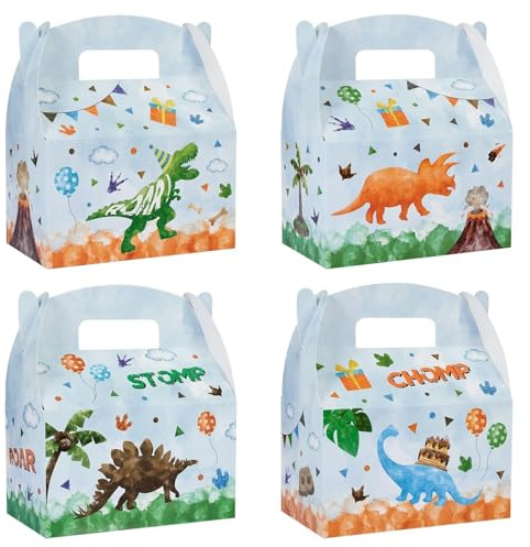 WERNNSAI Dinosaur Party Treat Boxes Dino Birthday Party Supplies for Kids | 12 PCS Dinosaur Candy Goodie Gift Boxes Boys Favor Boxes Birthday Party Decoration Supplies