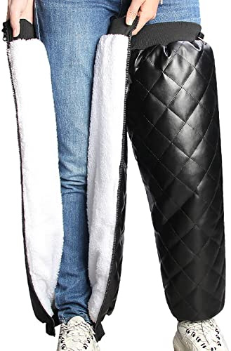 Kniewärmer Motorrad Beinwärmer Winter Radsport Knieschützer Wasserdicht Winddicht Legwärmer Thermo Plüschfutter Beinstulpen Knieprotektor mit Reißverschluss Beinschutz Outdoor Knieorthese Herren Damen