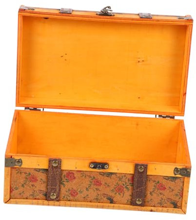 WESIEVYA Holz Schmuckkasten Im Vintage-stil Tragbare Aufbewahrung Für Schmuck Retro Design Für Schlafzimmer Und Büro Robustes Leichtes Material Für Reisen Für Ohrringe Ringe Und Uhren