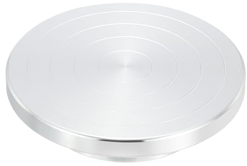 PATIKIL Tornio per Modellare Ø6,3 Tornio Rotante per Argilla da Ceramica | Tavola Girevole a Doppia Faccia, per Decorare Torte, Spruzzare Vernice