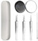 6 Pièces Tire Comedon Point Noir Set, Extracteur De Point Noir Comédons avec Miroir Grossissant Ventouse, Pince Point Noir Visage Acier Inoxydable Perce Bouton Pour Nettoyer le Nez et le Visage