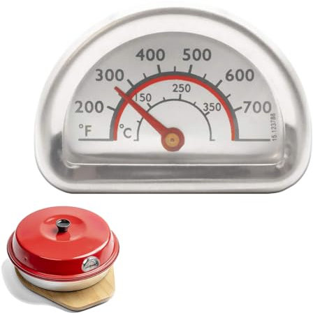 Omnia Thermomètre analogique en acier inoxydable avec sonde de 7 cm (0 °C à 400 °C)