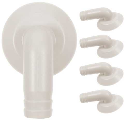 UKCOCO Kit 5 Pièces Connecteurs de Tuyau D'évacuation de Climatiseur en Plastique Blanc Diamètre 18mm, Anti-fuite et Anti-éclaboussures, pour Installation D'un Climatiseur Externe