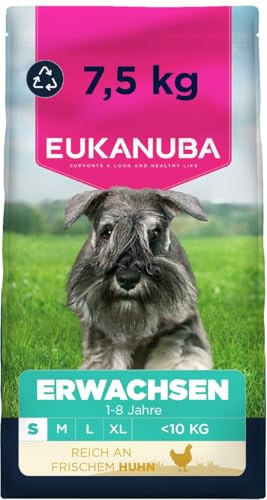 Eukanuba, alimento seco para Perros con Pollo Fresco para Razas pequeñas - Alimento seco Premium para Perros Adultos, 7,5 kg