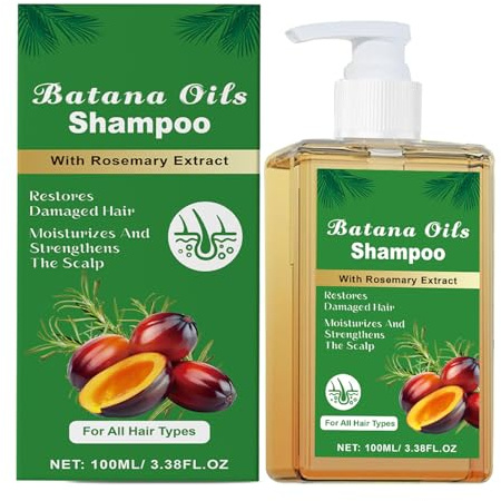 Champú Aceite Batanas, 100ML Champú Crecimiento Cabello Aceite Romero, Pérdida Cabello Batanas Oils Champosos Crecimiento Cabellos, Fortalecimiento Profundamente Nutritivo Reparando Champús Romero