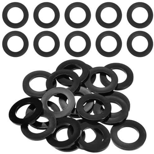 M METERXITY 20-Pack M20 Nylon Flat Washers 20mm ID 35mm OD 3mm Thick Round Plastic Plain Washer Fastener Sealing Spacer Gasket Ring for Household/Commercial [Black]