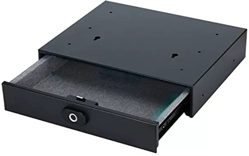 SnamicE Cassaforte a cassetto, ignifuga, in Acciaio Resistente al Fuoco, per Proteggere Oggetti di Valore e Gioielli, Nera, 35x28x7 cm,Black-35x28x7cm