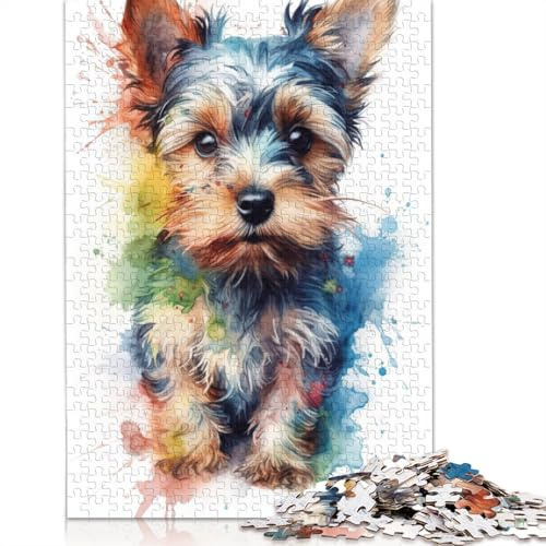 1000 Pieces Jigsaw Puzzles for Adults 1000 Piece Yorkshire Terrier Puppy Jigsaws for Adults Difficult And Challenge Game 1000pcs (38x26cm)