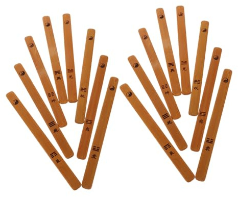 PRETYZOOM 16pezzi Bastoncini Bamboo per Divinazione Fortuna Realizzati in Bambù Selezionato e Lucidati a Mano per Tocco Liscio per Templi e Santuari Design Classico ed Elegante Facile