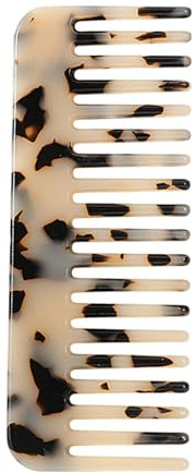 tandade, liten marmorerad resväska Antistatisk hårkam, ut polerad handgjord för daglig våt och vård, Beige acetathårkam 4#11,8x4,6 cm, Se référer au descriptif, Se beskrivningen
