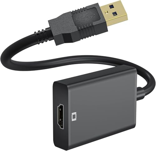 Sftoep USB to HDMI adapter, USB 3.0 to HDMI audio video adapter, HD 1080P video graphics cable, multiple monitor converter compatible with Windows XP/7/8/8.1/10/11, for PC, Laptop, Projector, HDTV.