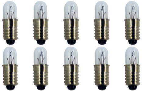 CEC Industries #342 Bulbs, 6 V, 0.24 W, E5.5 Base, T-1.75 shape (Box of 10)
