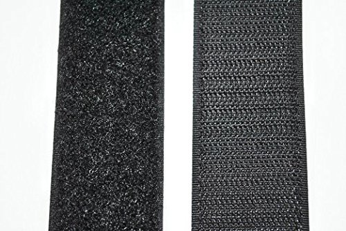 SAN Klettband schwarz 100 mm breit 1 Meter Klettverschluss Hakenband und 1 Meter Flauschband