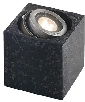 Garden Lights® Cylon Gartenstrahler - 12v 2,6W LED - IP44 Polyresin Granit Schwarz - Erweiterungsset ohne Transformator