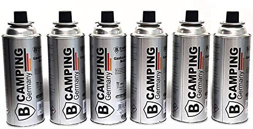B Camping Germany Gaspatronen x6 Stück, Flüssiggas, PORTABLE_STOVE, Stövchen