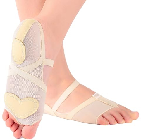 Baisdan Perizoma per danza, 1 paio di mutande per danza integrale, scarpe da danza in rete, elasticizzate, per danza jazz, balletto, moderno, contemporaneo, abbigliamento da danza, Beige, M