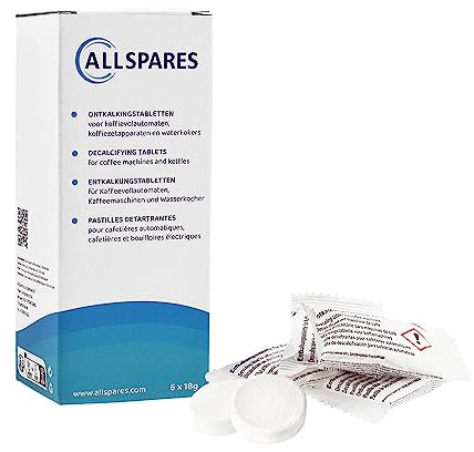 AllSpares Reinigungstabletten (6x6 St.) für Kaffeemaschinen geeignet für Bosch, Siemens Neff und Gaggenau 00311864/311864 / TCZ6002 / TZ80002 / 311556
