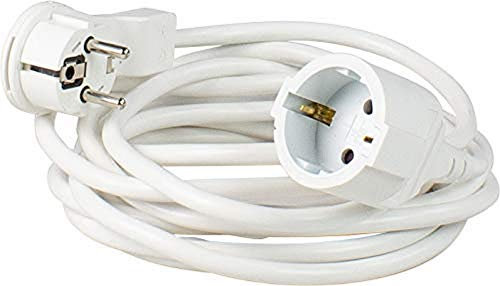 as - Schwabe Verlängerungsleitung 2 m mit Flachstecker - Verlängerungskabel mit Schutzkontaktstecker & Schutzkontaktkupplung - für den Innenbereich - extrem flach - 230V, 16A - IP20 - weiß, 50211