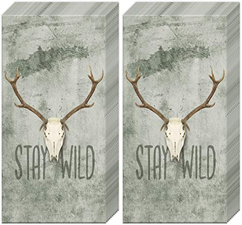 20 Taschentücher (2x 10) Hirschgeweih | Tiere | Wald | Jäger