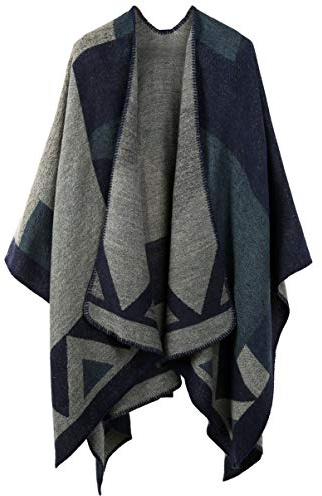 Donna Sciarpa Invernale Scialle Calda - Moda Lana Sciarpe Ragazza Invernali Poncho Maglione Uomo Inverno Grand Cardigan in Maglia Eleganti Stola Pile per Felpa Natale Regalo Lungo Coperta Abito