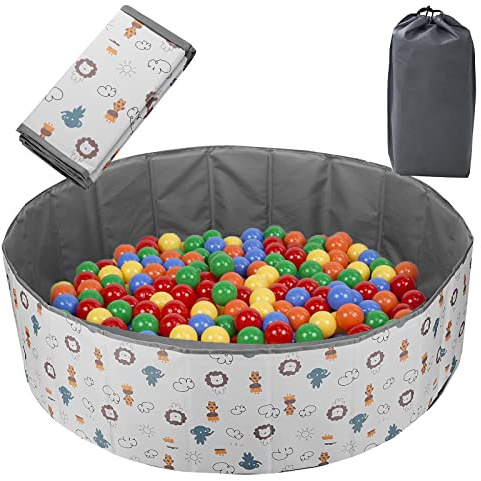 Bollbad, bollpool, vikbar lekplats för baby, barn, barnrum, bollbad, 80 cm)