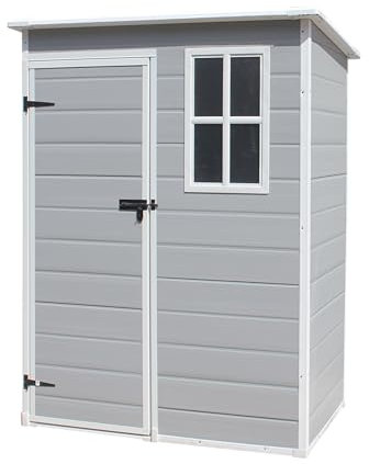 Panana Plastic Garden Storage Shed Outdoor Storage Includes Plastic Floor, Strong Structure House Tool Shed (L x W x H) 79 x 152x 192 cm