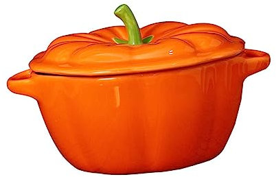 UPKOCH 1pezzi Ciotola Ceramica Forma Di Zucca Contenitore Creativo Per Zuppe e Dessert e Al Freddo Per Cucina Casalinga e Picnic Design Unico e Raffinato
