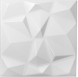 Nord Plus - Paneles de pared de poliestireno 3D, paneles para techo, decoración de pared, paneles de diamante blanco de 3 mm de grosor - (36 unidades/9 m²)