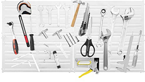 GYMAX 4 Pezzi Portautensili Magnetico da Parete, Set di 4 Pannelli Portautensili con 32 Potenti Barre Magnetiche, per Garage, Negozio, Officina